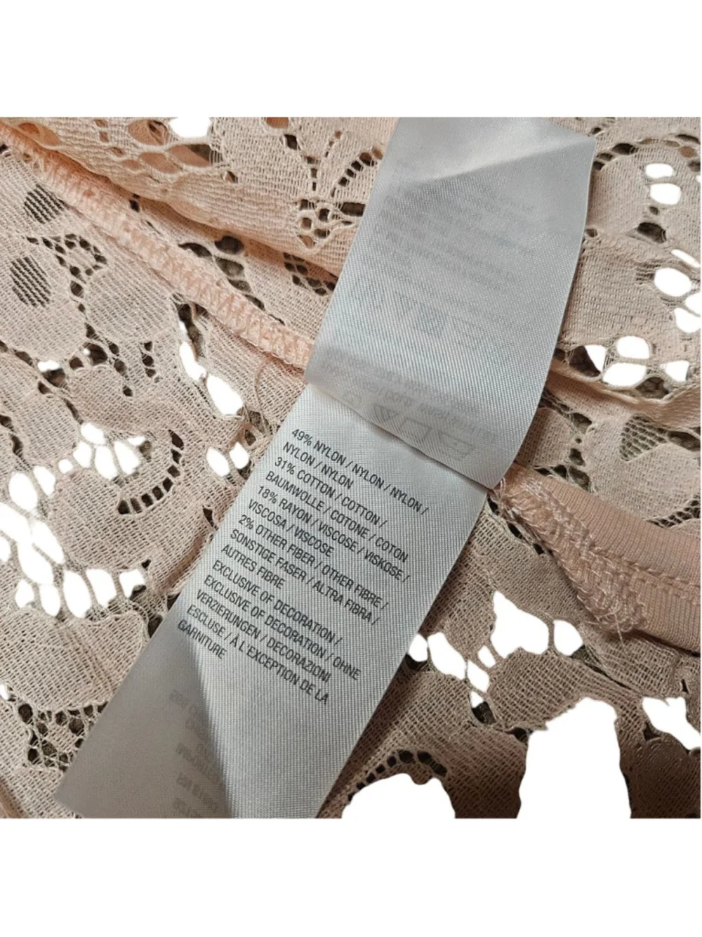Isaac Mizrahi Live! XS Light Pink Lace 3/4 Sleeve Floral Lace Cardigan - Picture 8 of 9